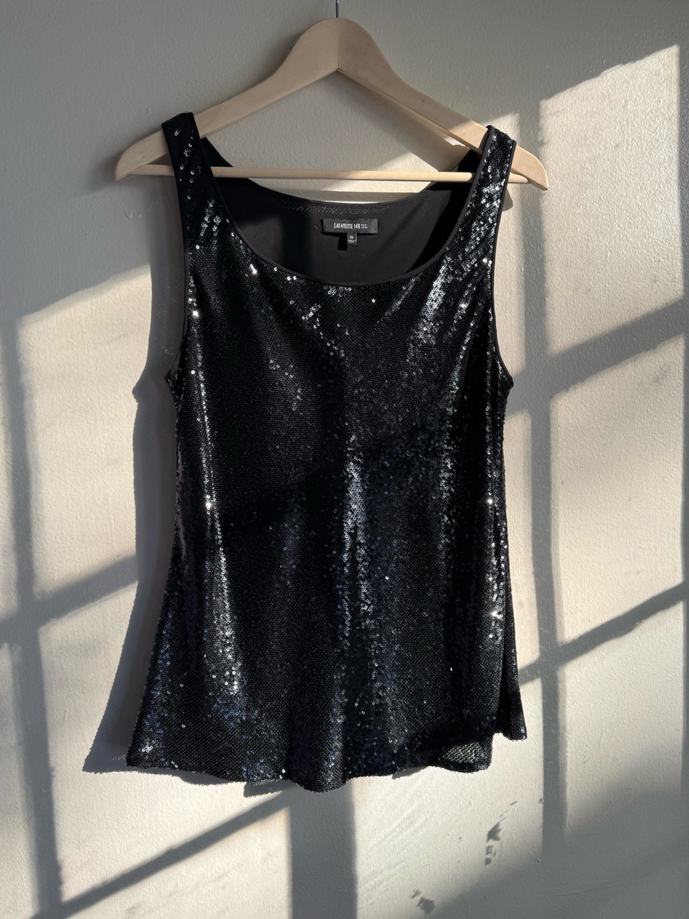 Lafayette 148 Black Sequin Tank Top